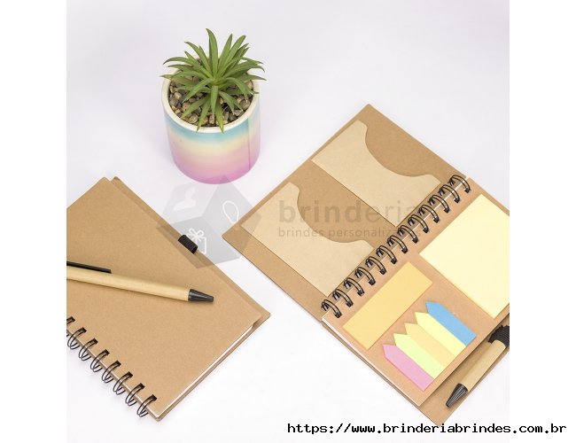 Caderno Ecolgico com Autoadesivos e Caneta - BE02