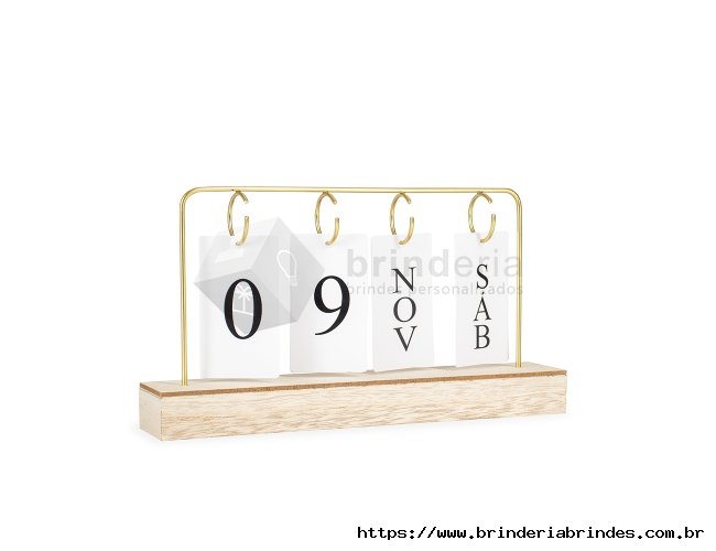 Calendário Permanente MDF com Alça de Ferro - CAL04B