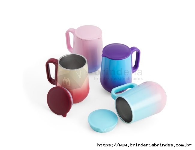 Caneca Bicolor Parede Dupla 250ml - CN28C