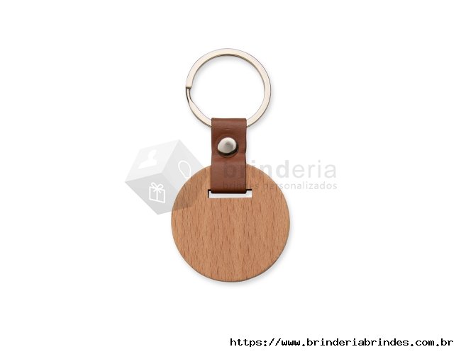 Chaveiro Madeira Redondo - CH16R