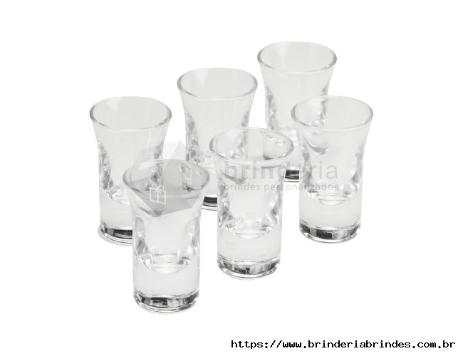 Kit Copo Vidro 50ml 6 Peas - COV05B