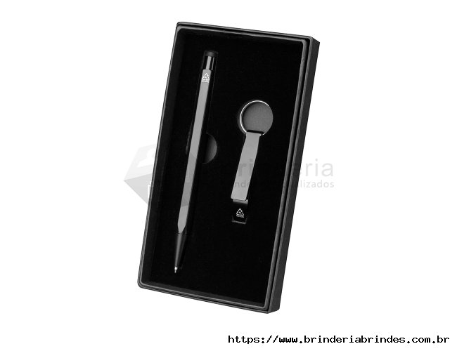 Kit Caneta Chaveiro Alumínio - KE07B