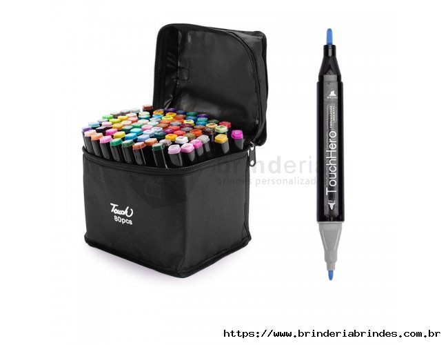 Kit Canetas Marcadoras Pontas Duplas 80 Cores - CMT11B