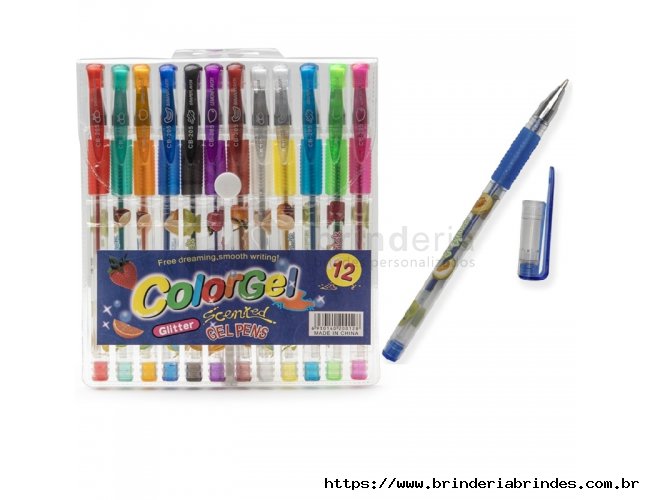 Kit Canetas Gel 12 cores - CMT10C