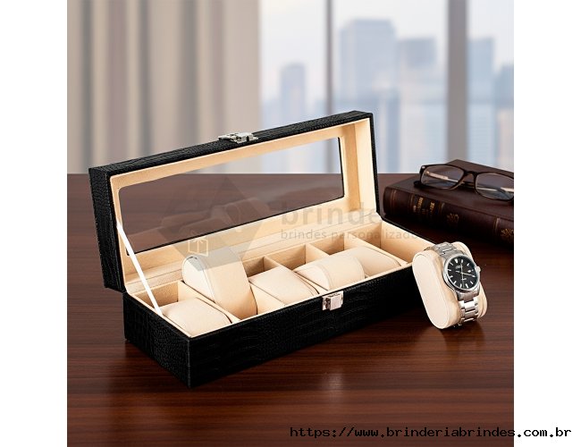 Porta-Relógios com 6 Divisórias - PR12