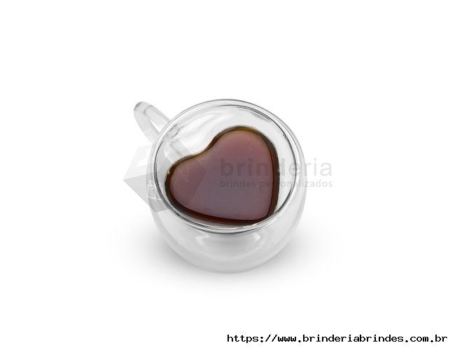 Xcara de Vidro 80ml Corao - COV06